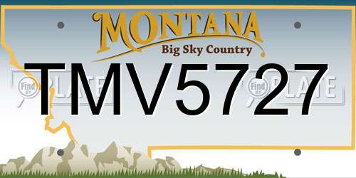 TMV5727 Montana License Plate