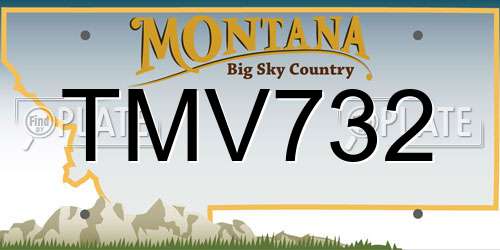 TMV732 Montana License Plate