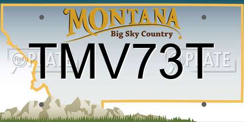 TMV73T Montana License Plate