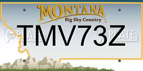 TMV73Z Montana License Plate