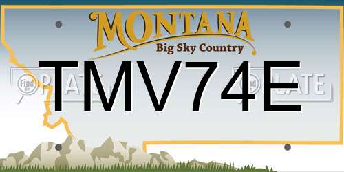 TMV74E Montana License Plate