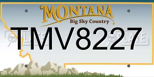 TMV8227 Montana License Plate