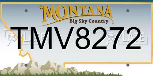TMV8272 Montana License Plate