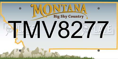 TMV8277 Montana License Plate