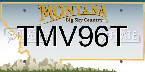 TMV96T Montana License Plate