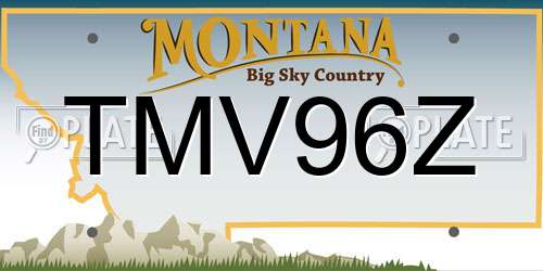 TMV96Z Montana License Plate