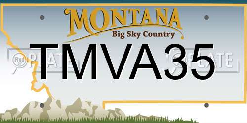 TMVA35 Montana License Plate