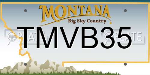 TMVB35 Montana License Plate