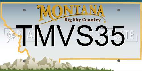 TMVS35 Montana License Plate