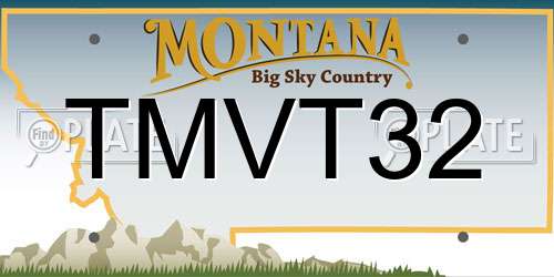 TMVT32 Montana License Plate