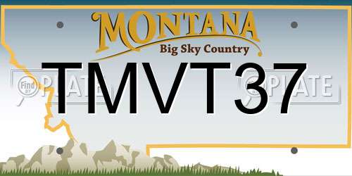 TMVT37 Montana License Plate