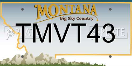 TMVT43 Montana License Plate