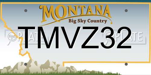 TMVZ32 Montana License Plate