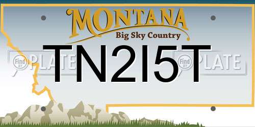 TN2I5T Montana License Plate