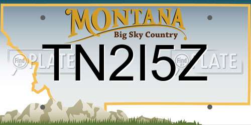 TN2I5Z Montana License Plate