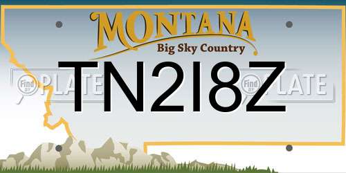 TN2I8Z Montana License Plate