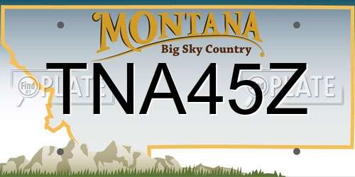 TNA45Z Montana License Plate