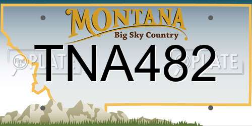 TNA482 Montana License Plate