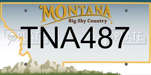 TNA487 Montana License Plate
