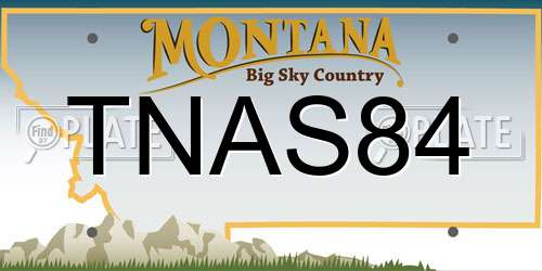 TNAS84 Montana License Plate