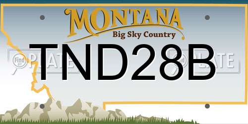 TND28B Montana License Plate
