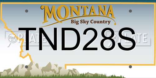 TND28S Montana License Plate