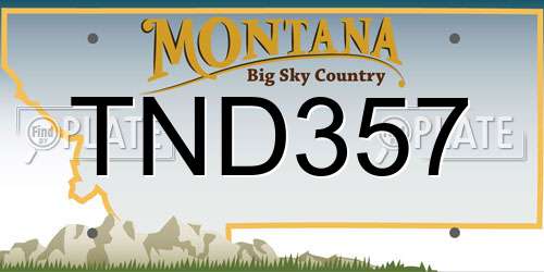 TND357 Montana License Plate