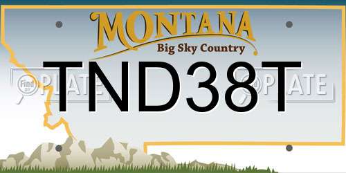TND38T Montana License Plate