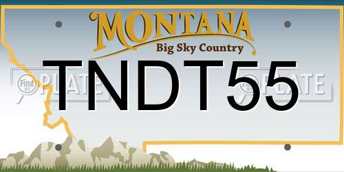 TNDT55 Montana License Plate