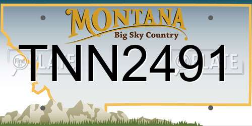TNN2491 Montana License Plate