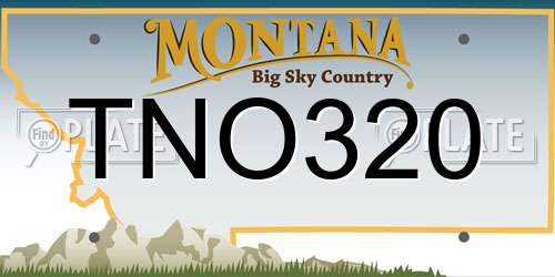 TNO320 Montana License Plate