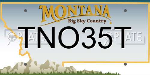 TNO35T Montana License Plate