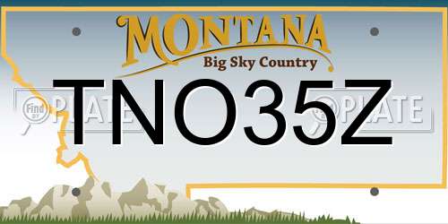 TNO35Z Montana License Plate