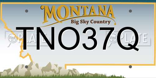 TNO37Q Montana License Plate