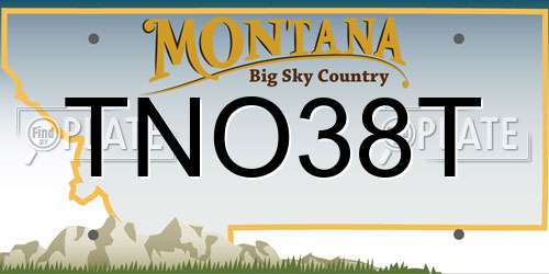TNO38T Montana License Plate