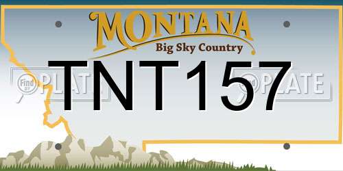 TNT157 Montana License Plate