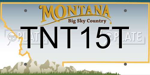 TNT15T Montana License Plate