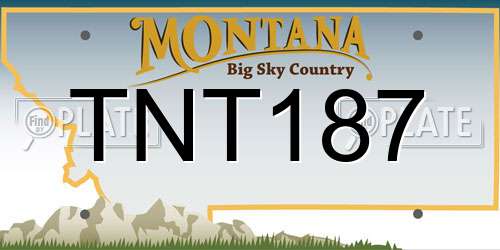 TNT187 Montana License Plate