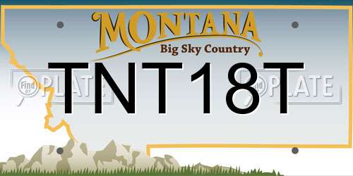 TNT18T Montana License Plate