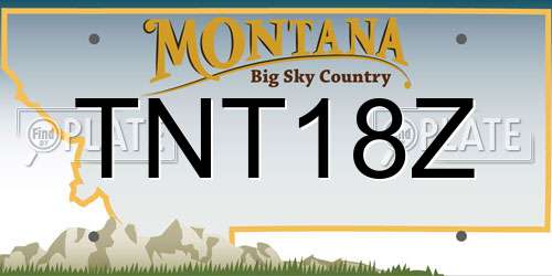 TNT18Z Montana License Plate