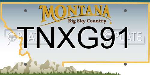 TNXG91 Montana License Plate