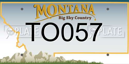 TO057 Montana License Plate