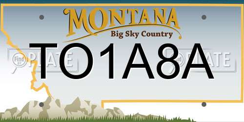 TO1A8A Montana License Plate