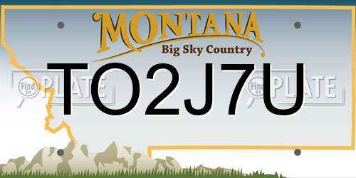 TO2J7U Montana License Plate