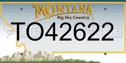 TO42622 Montana License Plate