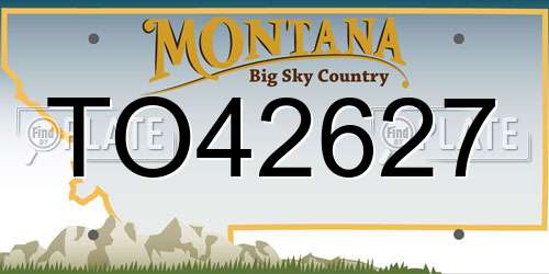 TO42627 Montana License Plate