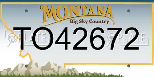 TO42672 Montana License Plate