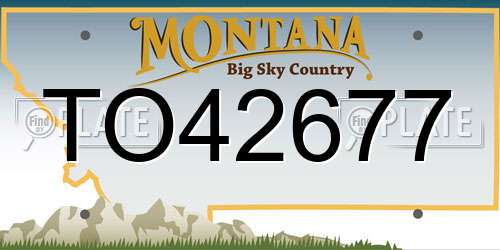 TO42677 Montana License Plate