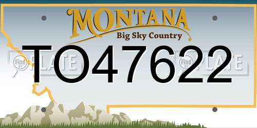 TO47622 Montana License Plate