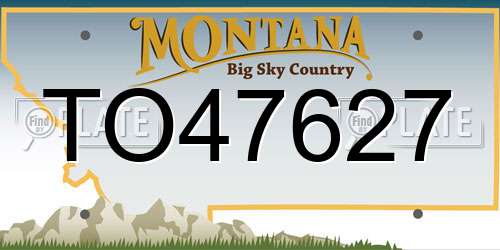 TO47627 Montana License Plate